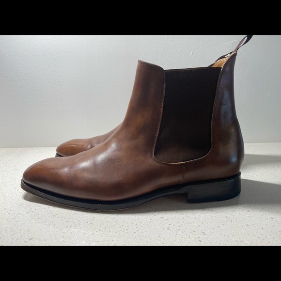 (SOLD) Sz9.5 Meermin Mallorca Brown Chelsea Boots - Picture 2 of 8